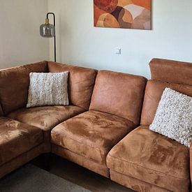 Customer photo: Landscape of warm shapes and shades by Color Square, on ArtFrame