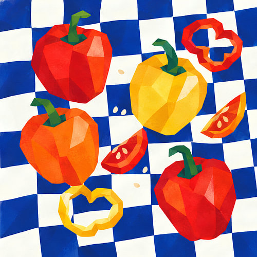 Colorful Bell Peppers Pattern