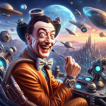 Salvador Dali in einer Science-Fiction-Szene