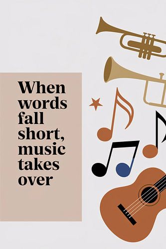 Muzikale noten en instrumenten kunst