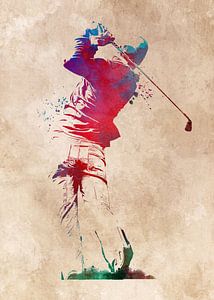 Golfspieler 4 Sport #Golf #Sport von JBJart Justyna Jaszke