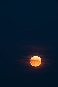 Pleine lune dans la nuit d'été sur Sjoerd van der Wal Photographie