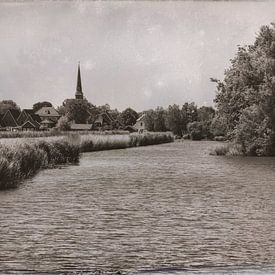 Landschap bij Ilpendam van Jan van der Knaap