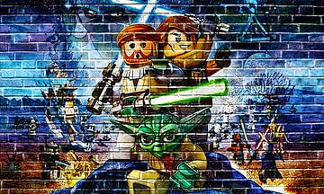 LEGO Starwars muur graffiti collectie 1 van Bert Hooijer