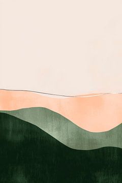 Gentle hills in soft pastel colours by Poster Art Shop
