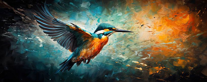Kingfisher in Nature by Eye catching paintings