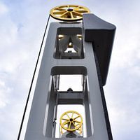 Stadtbrücke Kampener Brücke mit den goldenen Rädern