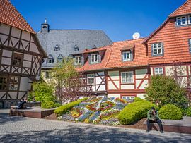 Wernigerode - L'horloge fleurie de la Maison penchée