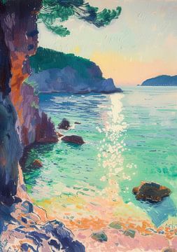 Op Matisse geïnspireerd kuststrand van Niklas Maximilian