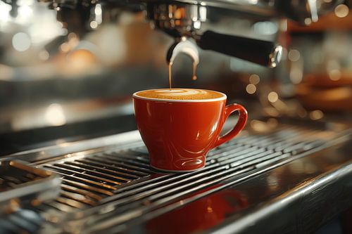 kop koffie of cappuccino drinken