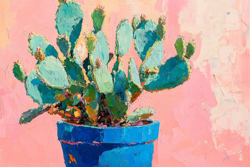 Cactus in a pot by Poster Art Shop