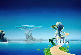 Azurblaue Pilzküste von Chromapetal