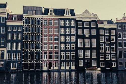 Typical townhouses in Amsterdam