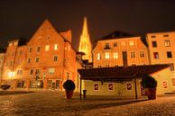 Historische worstentaart in Regensburg bij nacht van Roith Fotografie thumbnail
