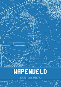 Blauwdruk | Landkaart | Wapenveld (Gelderland) van Rezona