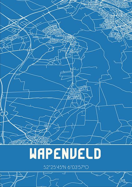Blueprint | Map | Wapenveld (Gelderland) by Prints of Place