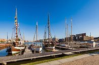 Neuer Hafen in Bremerhaven von Werner Dieterich Miniaturansicht