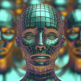 Futuristischer Kopf von Ton Kuijpers