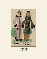 Les soeurs - The sisters | Art Deco Fashion print