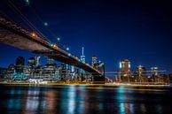 Avondlicht foto van de Brooklyn Bridge en New York van Juliette Laurant thumbnail