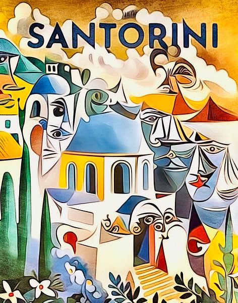 Santorini, Globetrotter #2 van zam art