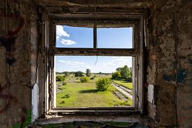 View from a dilapidated building