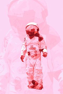 Spaceman AstronOut (Roze herhaling) van Gig-Pic by Sander van den Berg