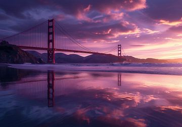 Uitzicht op de Golden Gate brug van fernlichtsicht