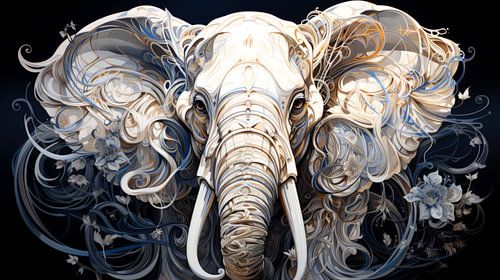 Olifant in Bloemenzee