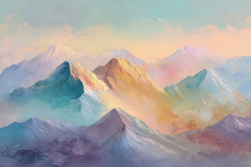 Panorama fugace des montagnes par Thea