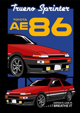 Toyota Sprinter Trueno AE86 JDM Auto van Adam Khabibi