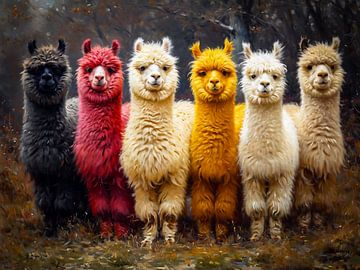 Alpaca funny and colourful by Max Steinwald