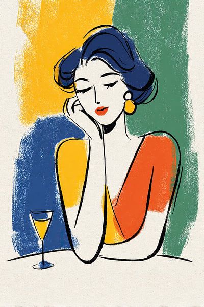 Frau Ohrring | Elegante Frau von OMG Art