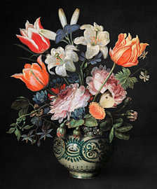 Vase with flowers by Jan Brueghel von Marja van den Hurk