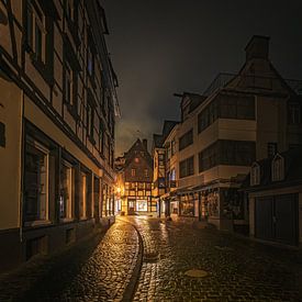 Monschau bei Nacht von Willi Schubert