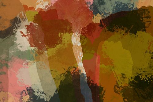 Aardse moderniteit in warme tinten. Moderne abstracte kunst nr. 1