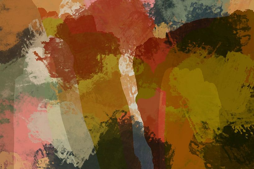 Earthy Modernity in Warm Hues. Modern abstract art no. 1 by Dina Dankers