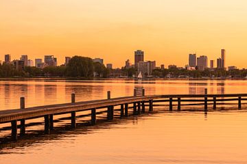 The Kralingseplas in Rotterdam during a great sunset