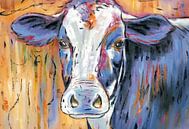 Mmmmmmmoo - Cow Painting The Thinking Cow - Cow Art by Kunst Company thumbnail