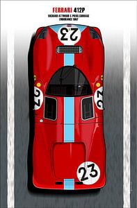 Ferrari 412P Attwood + Courage
