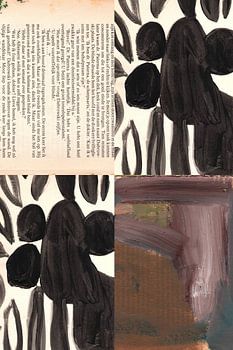 Abstrakte Collage mit Schwarz und Weiß