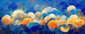 Panorama of clouds on blue by Whale & Sons