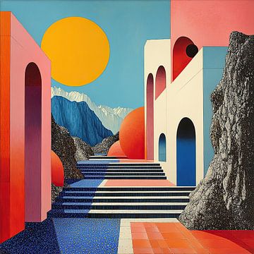 Surrealisme Architectuur Ontwerp Meetkunde Maan van Niklas Maximilian