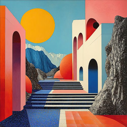 Surrealisme Architectuur Ontwerp Meetkunde Maan