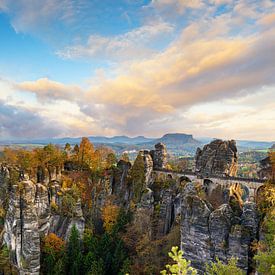 Bastei Bridge in autumn by Tilo Grellmann