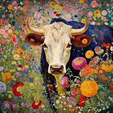 Cow in the meadow by Wall Wonder