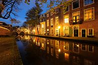 Twijnstraat aan de Werf sur l'Oudegracht à Utrecht. par Donker Utrecht Aperçu