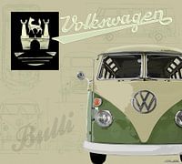 VW T1 Samba Groen-Beige