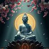 Buddha in tiefer Meditation - Spirituelle Gelassenheit Kunst von MIROKKU