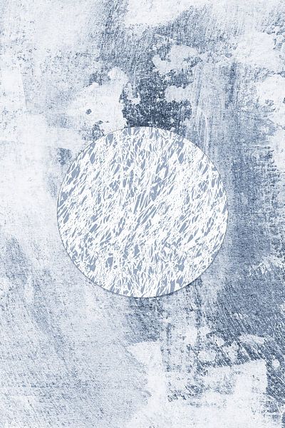 Ikigai. Art zen abstrait et minimaliste. Style Japandi en bleu IX par Dina Dankers